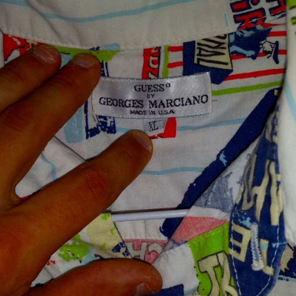 Guess by Georges marciano XL multi color button up